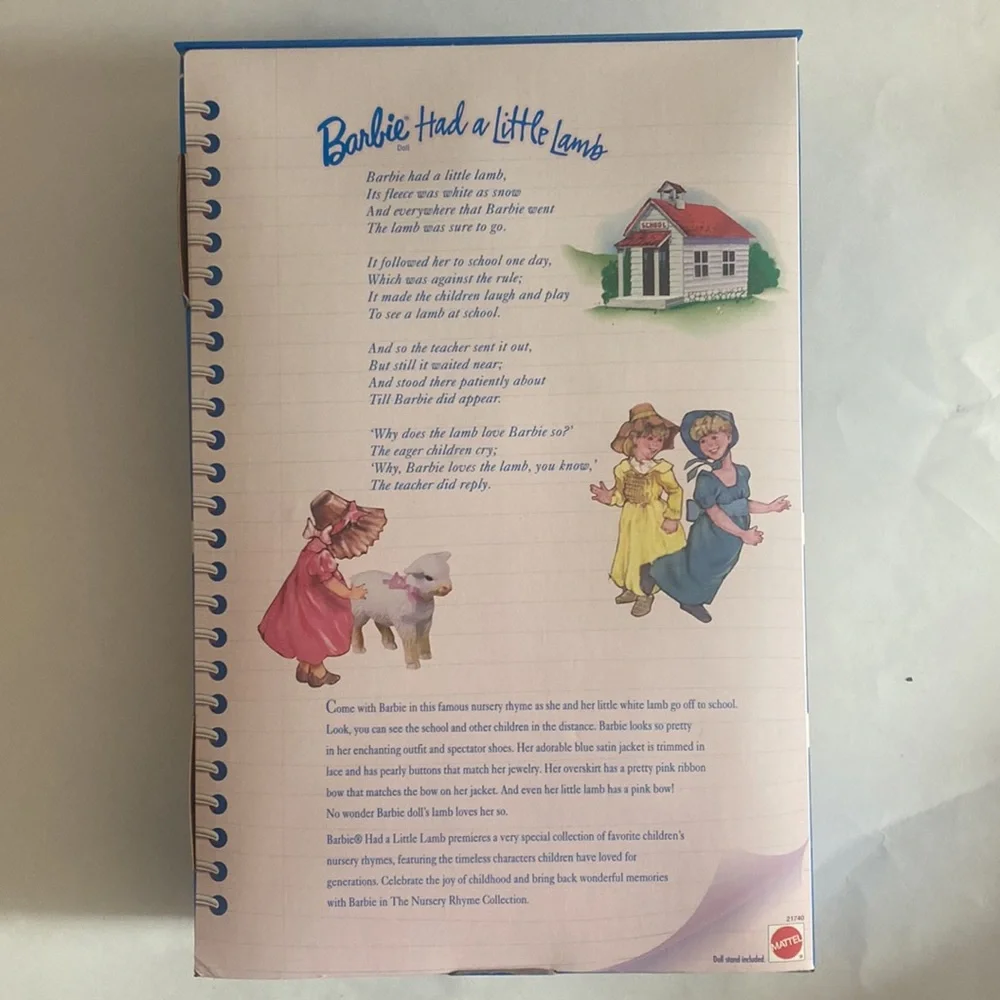 Vintage BARBIE Had A Little Lamb 1st in Nursery Rhyme Collection